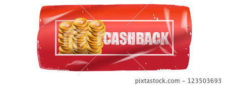 Red cash back vector icon and sticker isolated on white. Cashback sticker, tag, retro label, cashback or money refund horizontal banner, label, clip art png, flyer, poste background Red cash back vector icon and sticker isolated on white. Cashback sticker, tag, retro label, cashback or money refund horizontal banner, label, clip art png, flyer, poste background 123503693