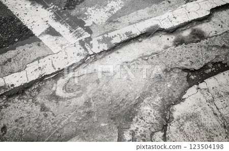 Grunge cracked asphalt background or texture. 123504198