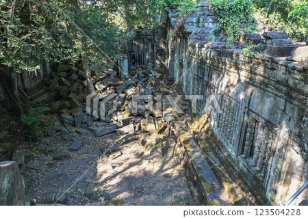 The mysterious temple sleeping in the jungle - Beng Mealea, Angkor Wat, Cambodia The mysterious temple sleeping in the jungle - Beng Mealea, Angkor Wat, Cambodia 123504228