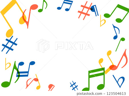 Musical notes, musical frame illustration Musical notes, musical frame illustration 123504613