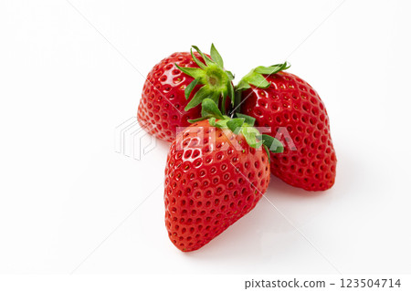 白色背景草莓 123504714