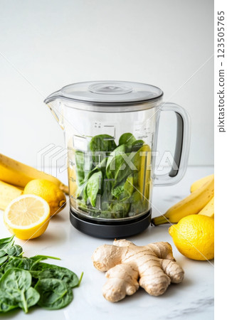 Healthy Ingredients for Green Smoothie 123505765