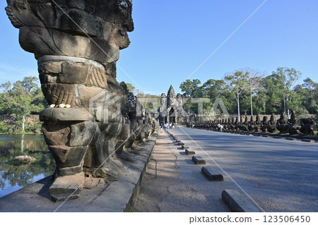 Angkor Thom South Gate, Angkor Ruins, Cambodia Angkor Thom South Gate, Angkor Ruins, Cambodia 123506450