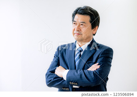 Senior man with arms folded 123506894