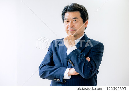 Senior man with arms folded 123506895