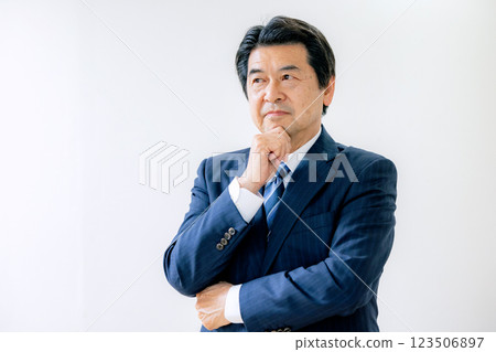 Senior man with arms folded 123506897