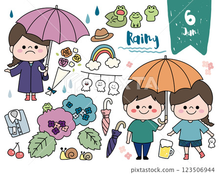 六月、雨季、父親節手寫資料集 123506944