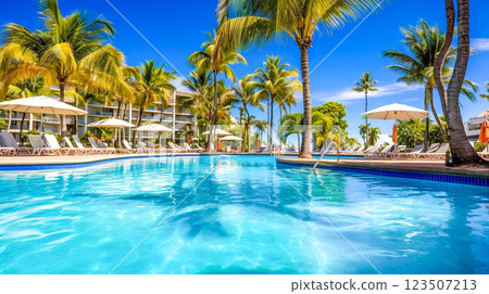 豪華度假村泳池 123507213