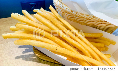 Fast food long fries Fast food long fries 123507787