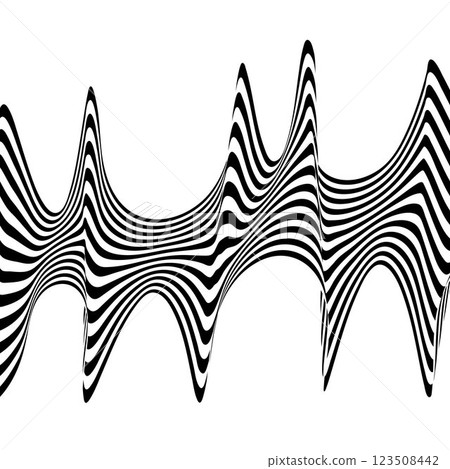 Wave design black and white. Striped pattern. Vector illustration. Zebra lines. Eps 10 Wave design black and white. Striped pattern. Vector illustration. Zebra lines. Eps 10 123508442