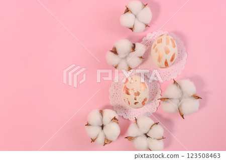 spring Easter pink background. banner 123508463