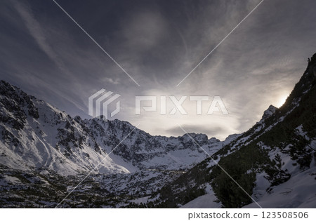 Winter in the High Tatra Mountains. 123508506