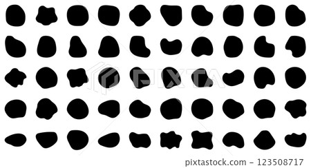 抽象形狀液體形狀有機向量黑色集 123508717