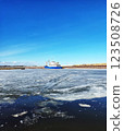 Research vessel at winter mooring 123508726