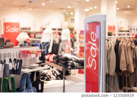 discounts in a store in a shopping mall discounts in a store in a shopping mall 123508919