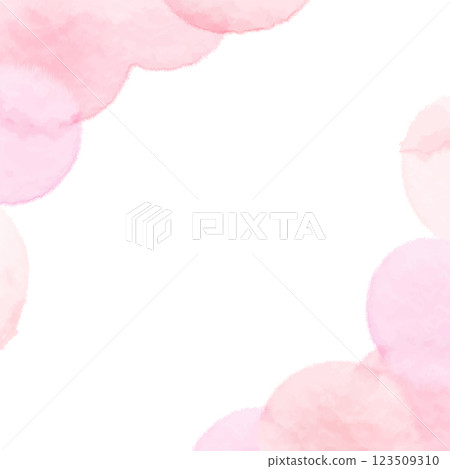 Watercolor texture banner background material Pink Spring image Square 123509310