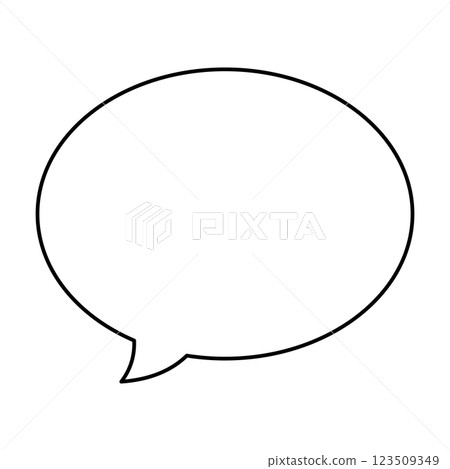 白色背景上的簡單語音氣泡圖 123509349