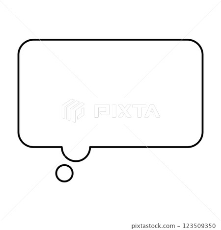 Simple speech bubble illustration on white background Simple speech bubble illustration on white background 123509350