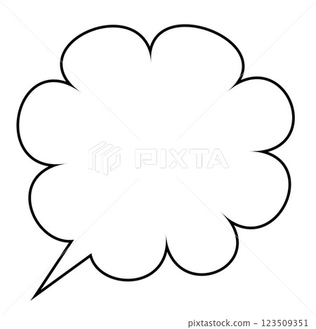 Simple speech bubble illustration on white background 123509351