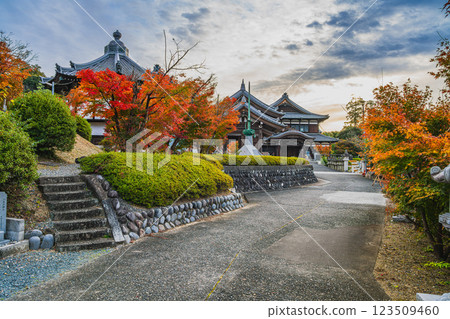 袋井市的賀水齋寺與紅葉（靜岡縣） 123509460