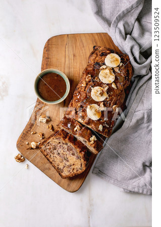Home made banana bread Home made banana bread 123509524