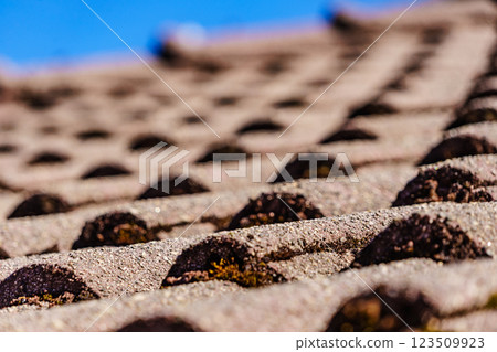 Tiles roof, house detail 123509923