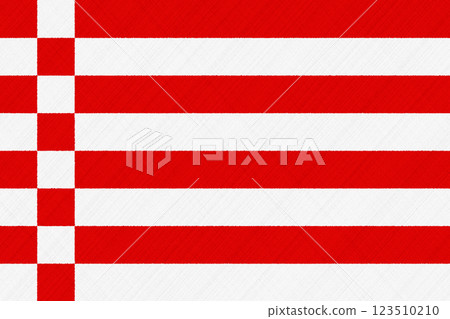 Official flag of Bremen. City in Germany. Conceptual collage on fabric texture Official flag of Bremen. City in Germany. Conceptual collage on fabric texture 123510210