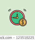 colored outline stack coins icon logo vector illustration design 123510225