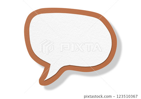 Brown paper speech bubbles separated on transparent background Brown paper speech bubbles separated on transparent background 123510367