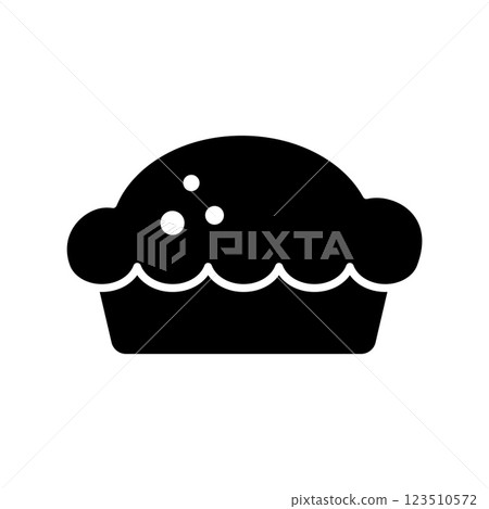 Silhouette of a pie with filling. 123510572