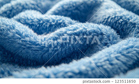 Soft Blue Fleece Fabric Close-Up 123511650