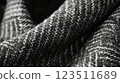 Close-Up of Herringbone Wool Fabric Texture 123511689