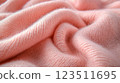 Soft Pink Wool Fabric with Gentle Folds 123511695