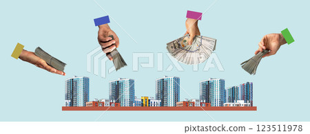 Real estate investment concept featuring modern urban buildings, financial growth, property market, Real estate investment concept featuring modern urban buildings, financial growth, property market, 123511978