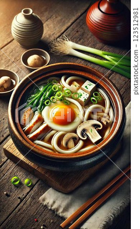 Stewed udon noodles 123512981