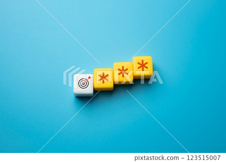 Task with an asterisk. Concept of a very complex task that requires extraordinary thinking. Challenge requiring deep expertise, analytical thinking, and innovation. Think beyond conventional solutions 123515007