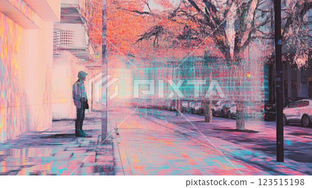 Multiple Exposure Effect Showing A Person Moving 123515198