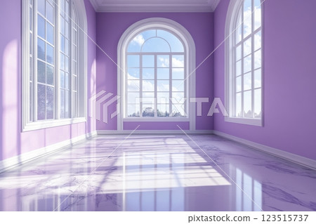 Elegant modern interior design spacious room architecture bright light perspective serenity Elegant modern interior design spacious room architecture bright light perspective serenity 123515737