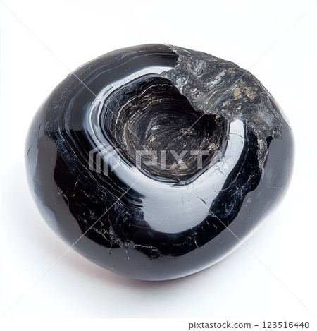 Elegant black stone with unique polished finish Elegant black stone with unique polished finish 123516440