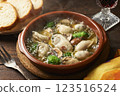 Oyster Ajillo with lots of ingredients 123516524