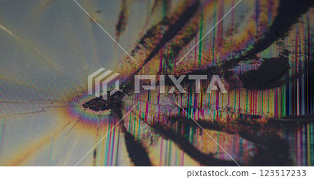 Pixel static. Broken LCD. Deformed glitch screen grunge television surface. Overlay blur distorted glass modern electronic equipment. Pixel static. Broken LCD. Deformed glitch screen grunge television surface. Overlay blur distorted glass modern electronic equipment. 123517233