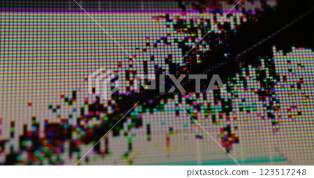 Defective screen. Monitor overlay. Display failure black ink spreads on broken pixel glass. Flickering glitch blur plasma TV surface texture. Defective screen. Monitor overlay. Display failure black ink spreads on broken pixel glass. Flickering glitch blur plasma TV surface texture. 123517248