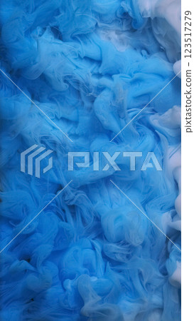 Paint splash fume. Mist water effect. Defocused blue fluid flow liquid cloud texture fog vapor ink texture on abstract art background. Paint splash fume. Mist water effect. Defocused blue fluid flow liquid cloud texture fog vapor ink texture on abstract art background. 123517279