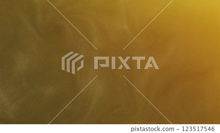 Golden flow. Glitter paint. Shimmering luxurious liquid mixing. Mystical glowing light abstract background with foggy precious blur color water curls. 123517546