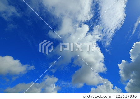 Clouds floating in the blue sky Clouds floating in the blue sky 123517930