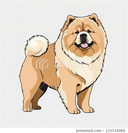 鬆獅犬的特徵是其毛髮濃密茂盛。 123518069