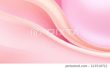 A soft pink wave pattern gracefully flows through the image, creating a serene and elegant backdrop ideal for feminine themes, branding, or modern design projects. 123518722