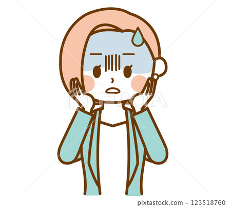 一名穿著西裝的女子受到電擊的插圖 一名穿著西裝的女子受到電擊的插圖 123518760