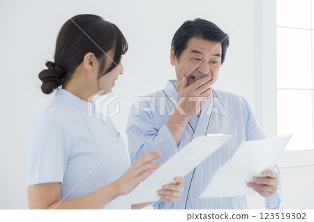 Middle-aged man shocked by his test results Middle-aged man shocked by his test results 123519302