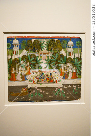7657 “克里希納 (Krishna) 和拉達 (Radha) 在花園裡面對面坐著” 7657 “克里希納 (Krishna) 和拉達 (Radha) 在花園裡面對面坐著” 123519538